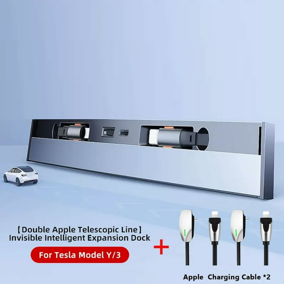 USB Hub Docking Station For Tesla Model Y & Model 3 Central Control Organizer (for Model Y(2021-24) & Model 3(2021-23))