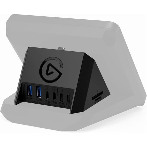 USB Hub For Stream Deck +, 2 USB-C Ports/2 USB-A Ports, Power Delivery, SD/microSD Card Reader USB-C, Mac/PC, & Supply Not Included