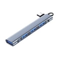 thumbnail image 1 of USB Hub for Laptop, Portable USB 3.0 Hub USB Splitter, USB 4 Port Adapter Expander for MaccBook, Mobile HDD, Laptop, Flash Drive, Printer, PC, Keyboards, 1 of 6