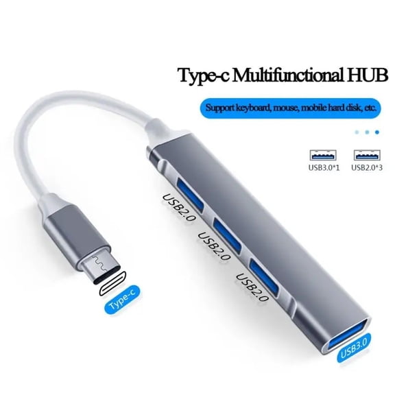 USB Hub Multiport Dock Multi-Splitter USB Type-A 3.0 Hub Adapter for PC Mac