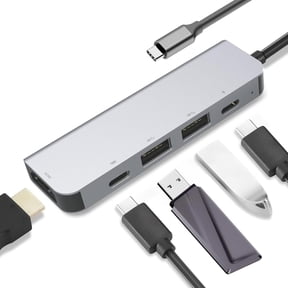 USB Hub - Type C USB Port Hub - Multiple 5 Ports - High Speed USB Hubs for 4K Downloads - Multi USB Port for Laptop