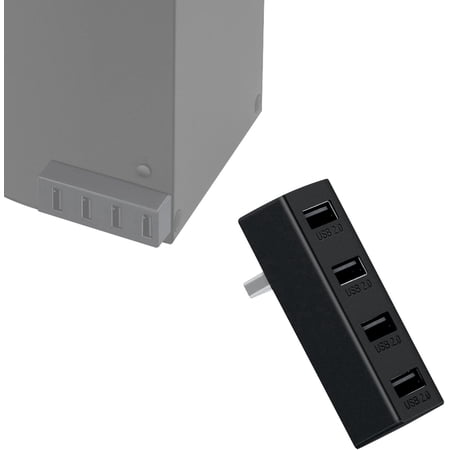 USB Hub for Xbox Series X/S, 4-Port USB 2.0 Extender, High-Speed Splitter, Plug and Play, Black