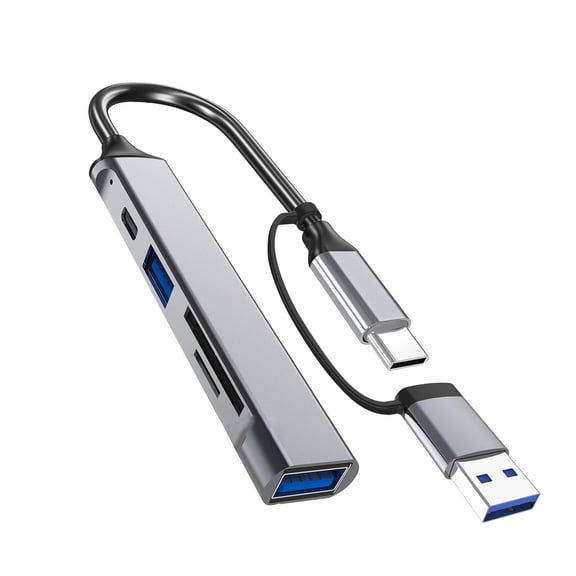 USB Hubs 5 in 1 USB C Hubs USB C to USB3.0 Hubs Adapter with USB C Power Memory Card USB Extender Docking Station