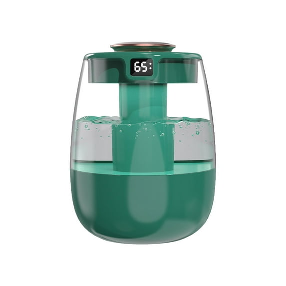 USB Humidifier, Cool Mist Humidifier, Portable Quiet USB Powered Humidifier with Humidity Display for Bedroom and Office Plants, 2L Capacity, Easy to Clean, Night Light, White Green Pink