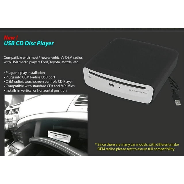 USB Integrated Add-On Single USB CD Player For Select Make & Models (note vehicle at checkout)