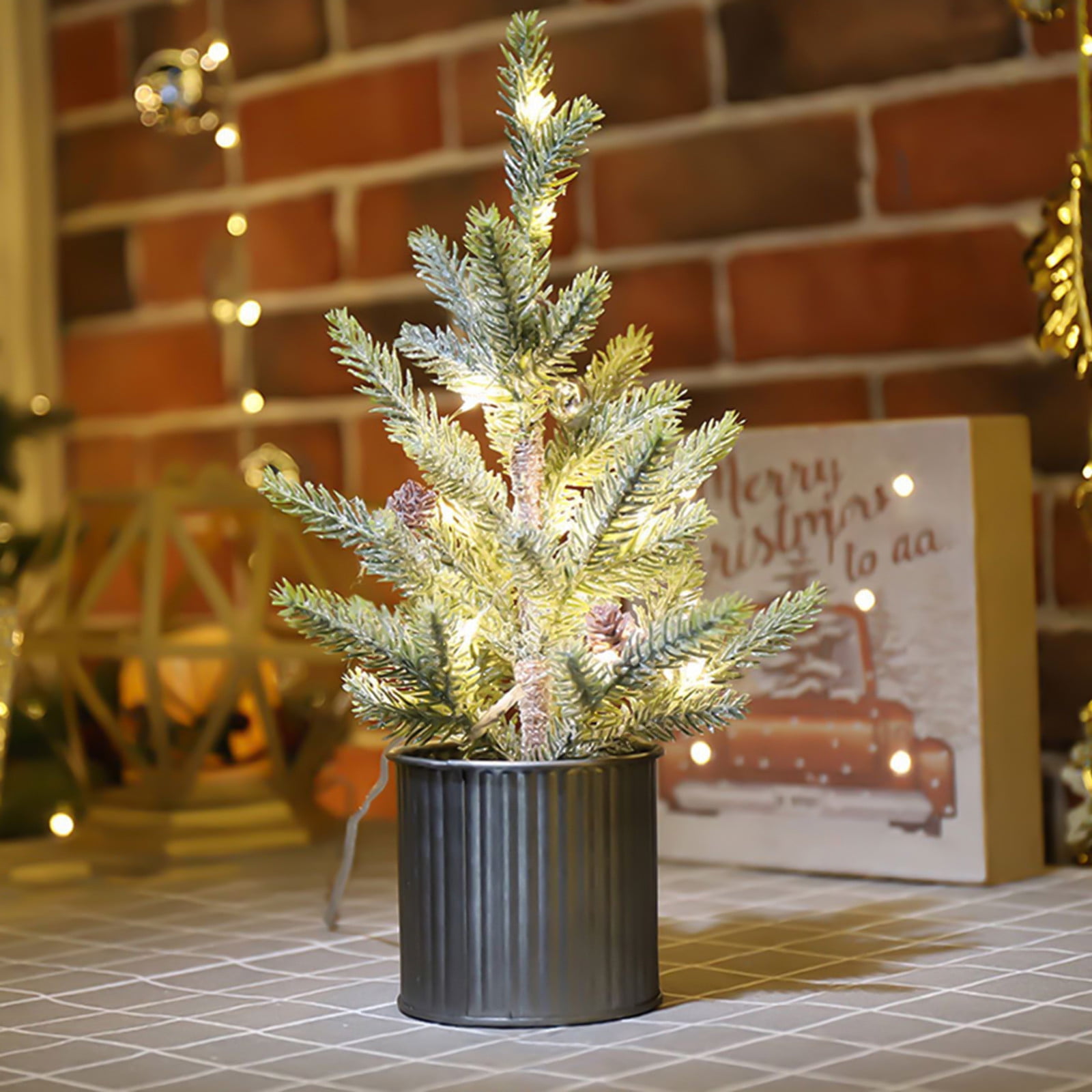 USB Interface LED Christmas Tree Desktop Decoration, Desktop Christmas