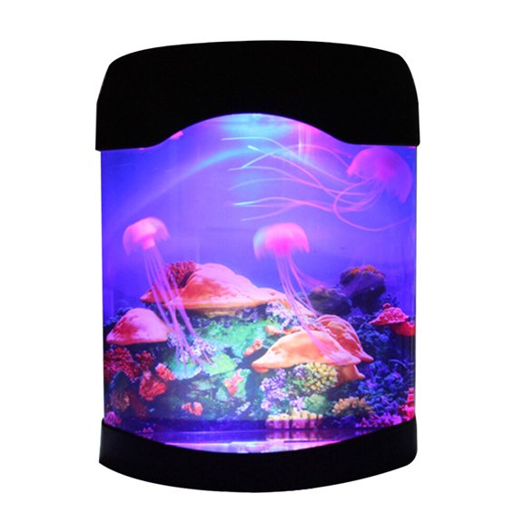 USB Jellyfish Aquarium Electric Aquarium Tank Night Lights LED Jellyfish Mood Lights with Color Changing for Living Room Home Bedroom Desktop Decoration Gift for Kids and Adults