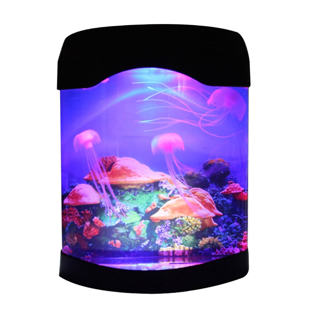 USB Jellyfish Aquarium Electric Aquarium Tank Night Lights LED Jellyfish Mood Lights with Color Changing for Living Room Home Bedroom Desktop Decoration Gift for Kids and Adults
