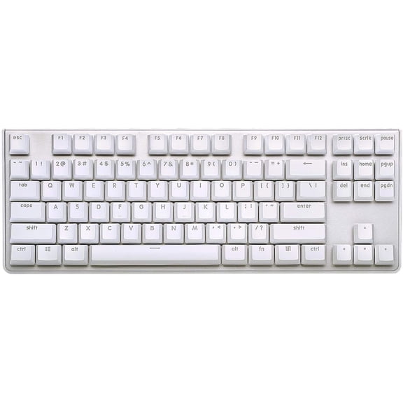 USB KM360 Professional Tenkeyless Mechanical Keyboard, Cherry MX Red, ABS Dual Injection Keycap, (White)