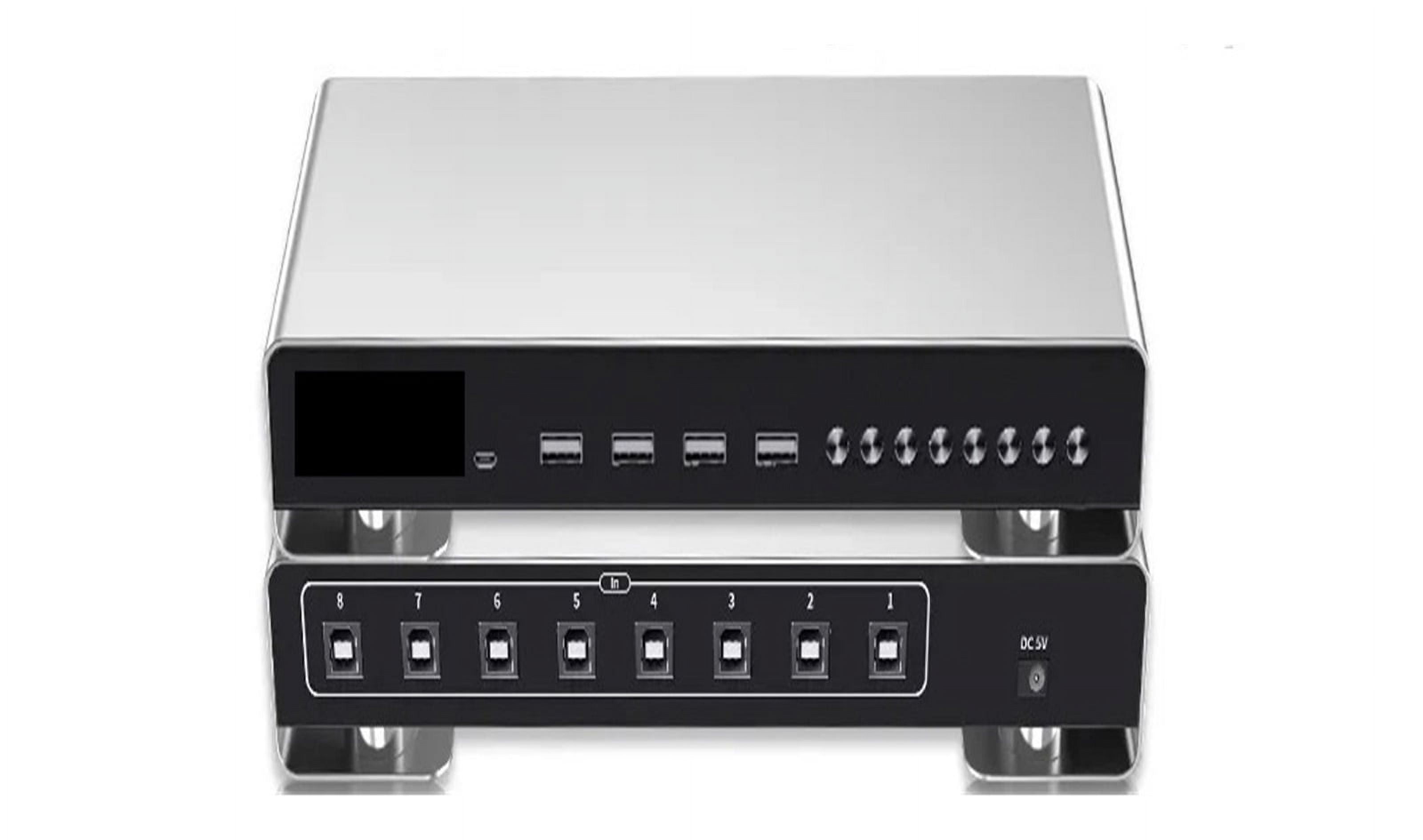 USB KVM Switch USB-B Video Switcher 8 Computer/Laptop/Table/Workstation Share 4 USB For Mouse Keyboard Printer ,Effortless Switching