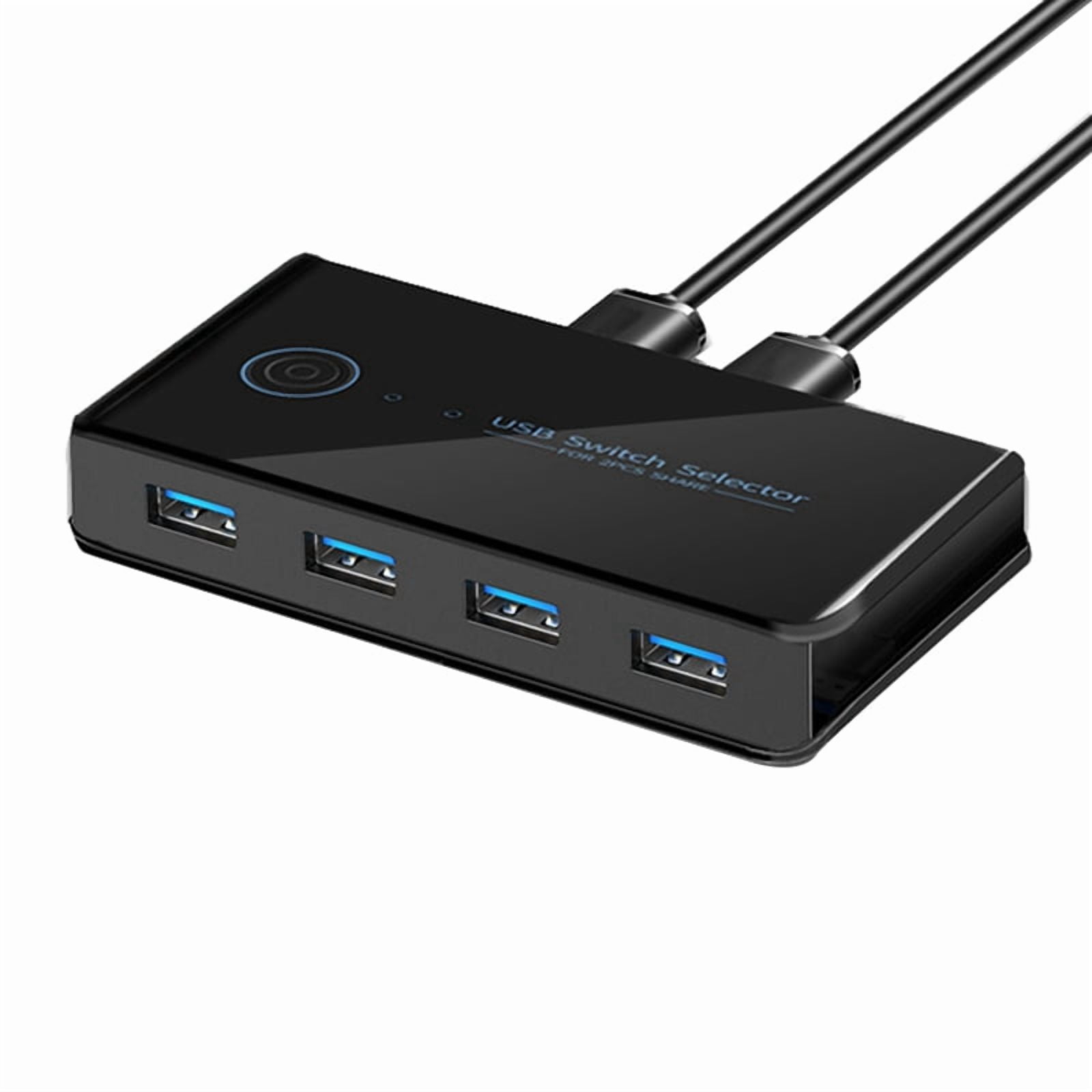 USB KVM Switch USB Shared Switcher 2 in 4 Out for Laptop PC Keyboard Mouse Printer USB Switch Hub Adapter USB 3.0