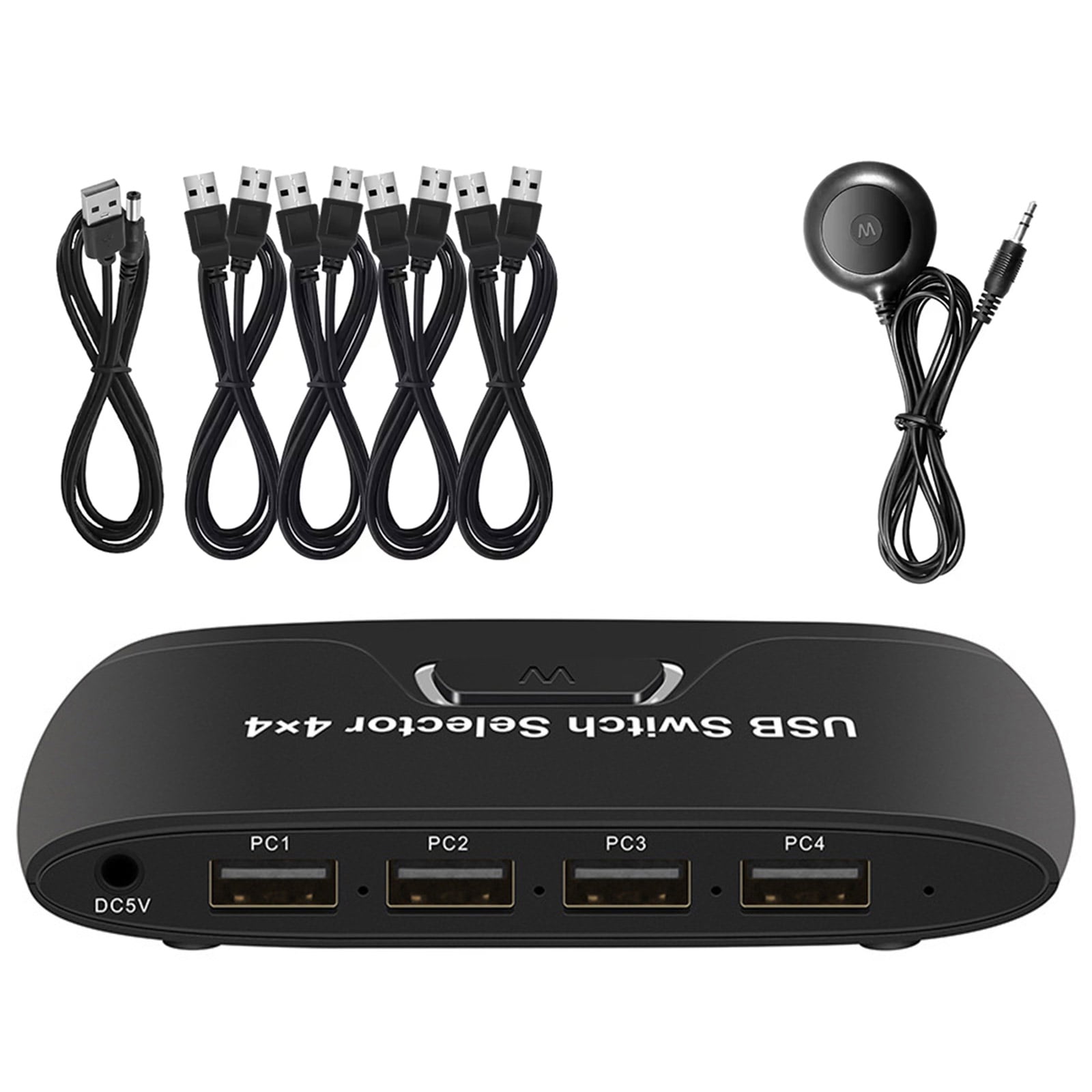 USB KVM Switcher Featuring 4 Input 4 Output Port for Seamlessly Keyboards Sharing Among Multiple Computers