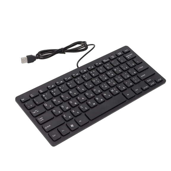 USB Keyboard, Touch Comfort Wired Keyboard Plug And Play USB Interface For Laptop For Desktop Russian
