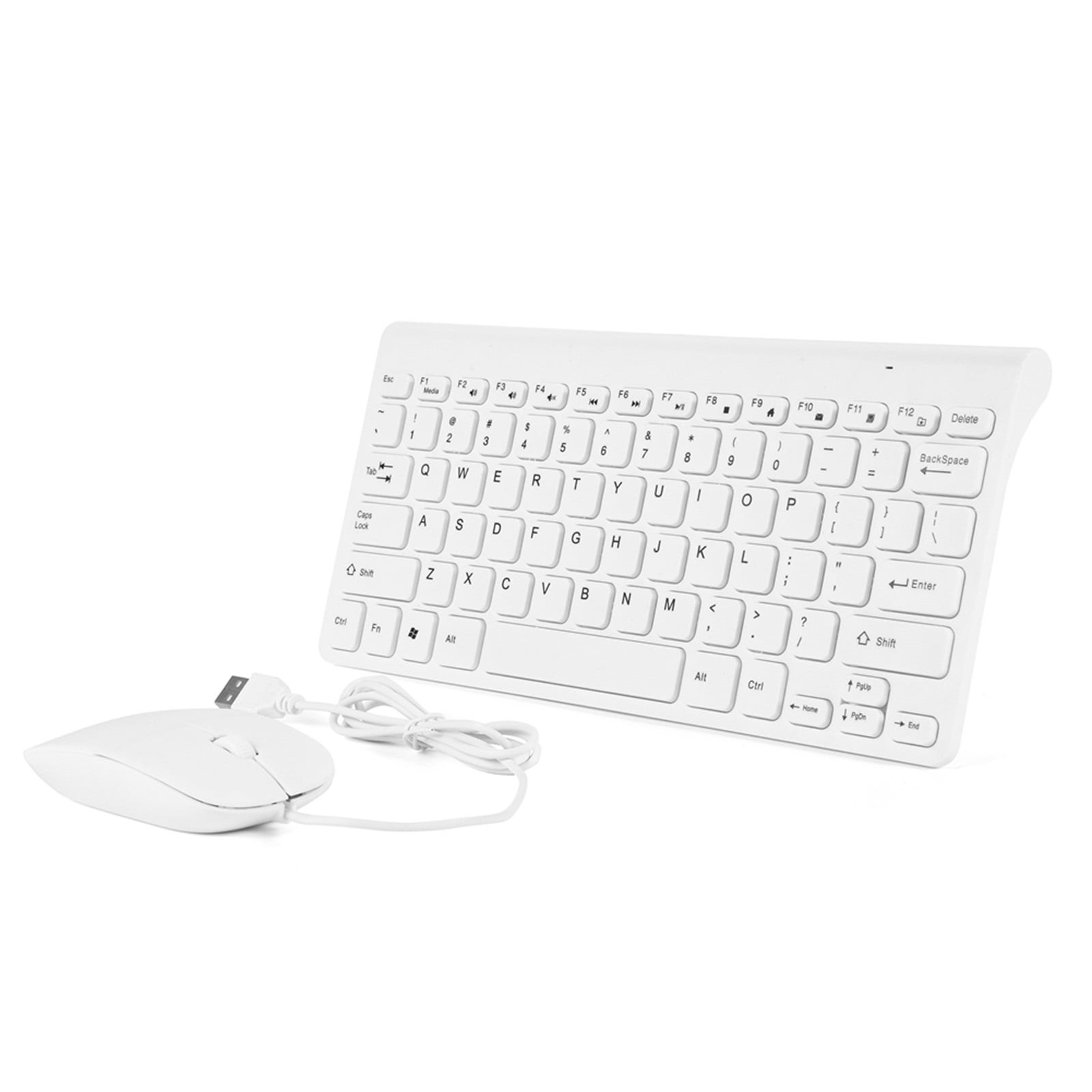 USB Keyboard, Ultra Thin Compact Cable Keyboard Mouse Kit For Office