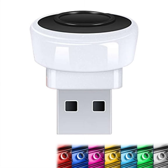 USB LED Car Atmosphere Light, Mini Night Light, Plug-in Cigarette Lighter Ambient Lamp for Vehicle & Home Decoration