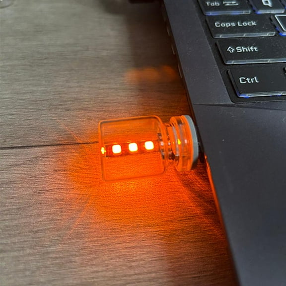 USB LED Car Interior Atmosphere Lights,USB Retro Car Lamps,Plug-in USB Automotive Light,Touch Control LED Night Light,Mini LED Bulb Lamp for Car, Bedroom, Hallway,Living Room,Computer