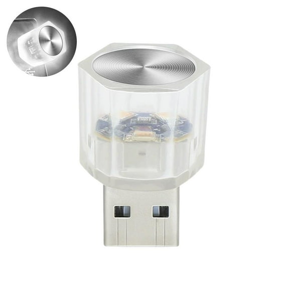 USB LED Car Interior Lights,Portable Mini Auto LED Decor Night Light Atmosphere Lamp,Universal Plug-in USB Interface Ambient for Car, Camping, Party, Holiday Decoration