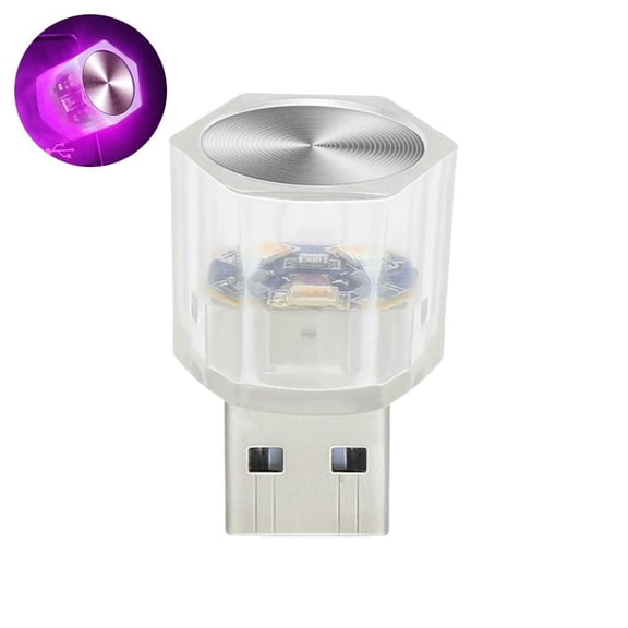 USB LED Car Interior Lights,Portable Mini Auto LED Decor Night Light Atmosphere Lamp,Universal Plug-in USB Interface Ambient for Car, Camping, Party, Holiday Decoration
