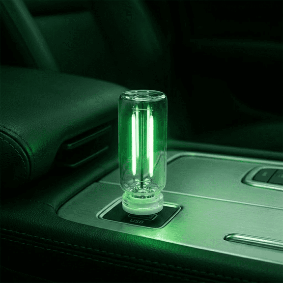 USB LED Car Interior Mood Lamp Plug into USB Port Night Light for Vehicle Bedroom Study - Ambient Bottle Shape Dimmable Plug and Play Decorative Lighting