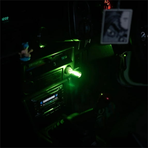 USB LED Car Interior Mood Lamps, Plug-In Automotive Night Lights, USB Interface Powered Indoor Auto Lights