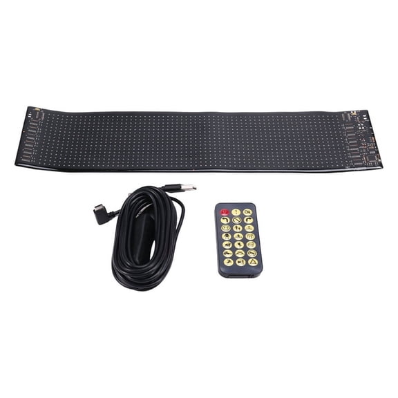USB LED Car Truck Display Screen Remote BT App Control Multilingual Scrolling 16x64 LEDs Matrix Pixel Panel