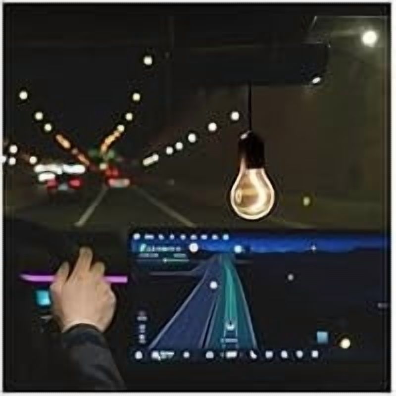 USB LED Hanging Light Bulb, Mini Decorative Car Mirror Ornament Plug-In ...