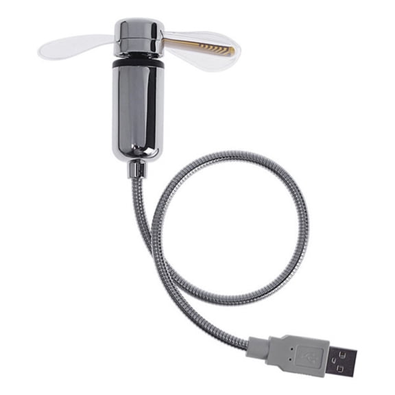 USB LED Message Fan, Flexible Gooseneck USB Fan, Mini LED Light Fan, Portable USB Desk Fan, USB LED Cooling Fan for Laptop, PC, Office, Home, Travel with LED Text Display