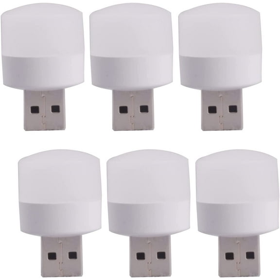 USB LED Night Light,6 PCS Stylish and Convenient Mini Night Light,Ldeal for Computers,Portable Power Supplies,Cars,and Other USB