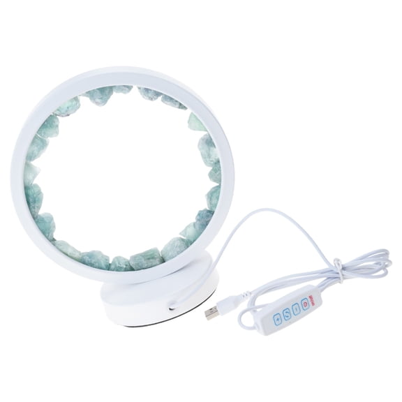 USB LED Night Light Healings Stone Crystal Column Night Lamp USB Power