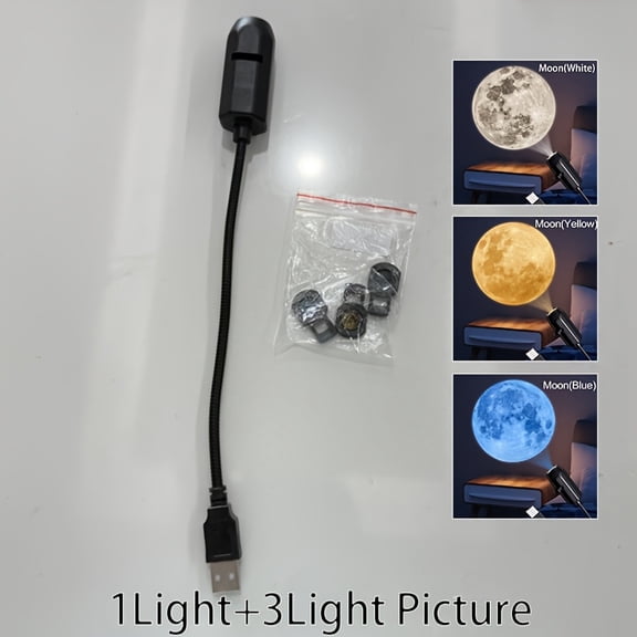 USB LED Planet Projector Lamp, Projects Images of 10/6/3, 360-Degree Rotating Light, Ceiling, Gift, Room Decoration, Photo Backdrop, Projecting Images of Earth, Mars, Jupiter, Mercury