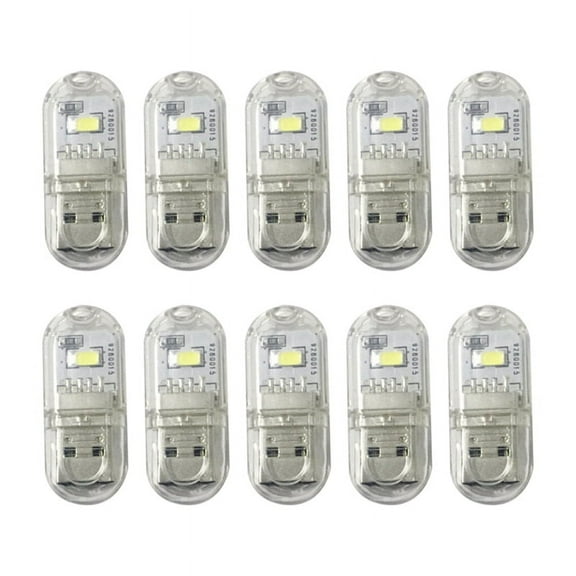 USB LED Plug Lamp for Power Bank, Computer Mini Book Light Portable Night Light for Laptop Reading White Light