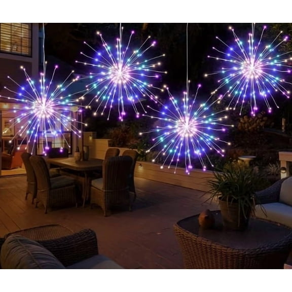 USB LED Starburst Hanging Lights, Fairy String Lights for Garden Party Wedding Decor