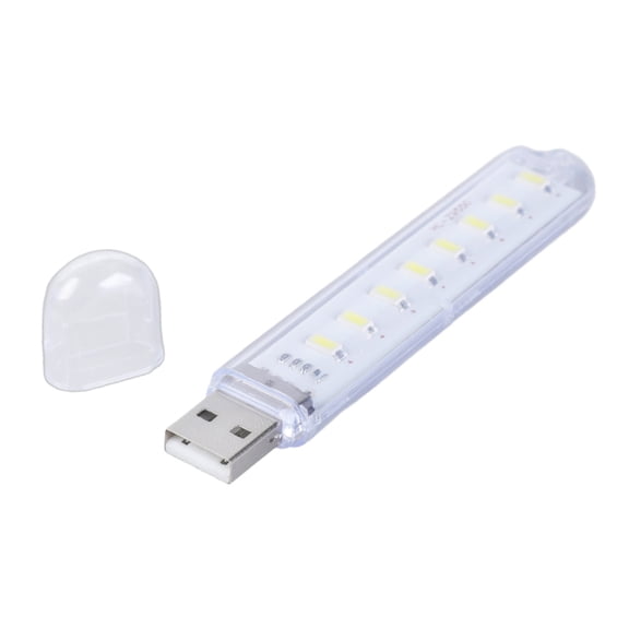 USB Lamp 8 LED Cluster Bright Illuminating For Camping Trip Night Reading Power Adapters Multiple Purpose