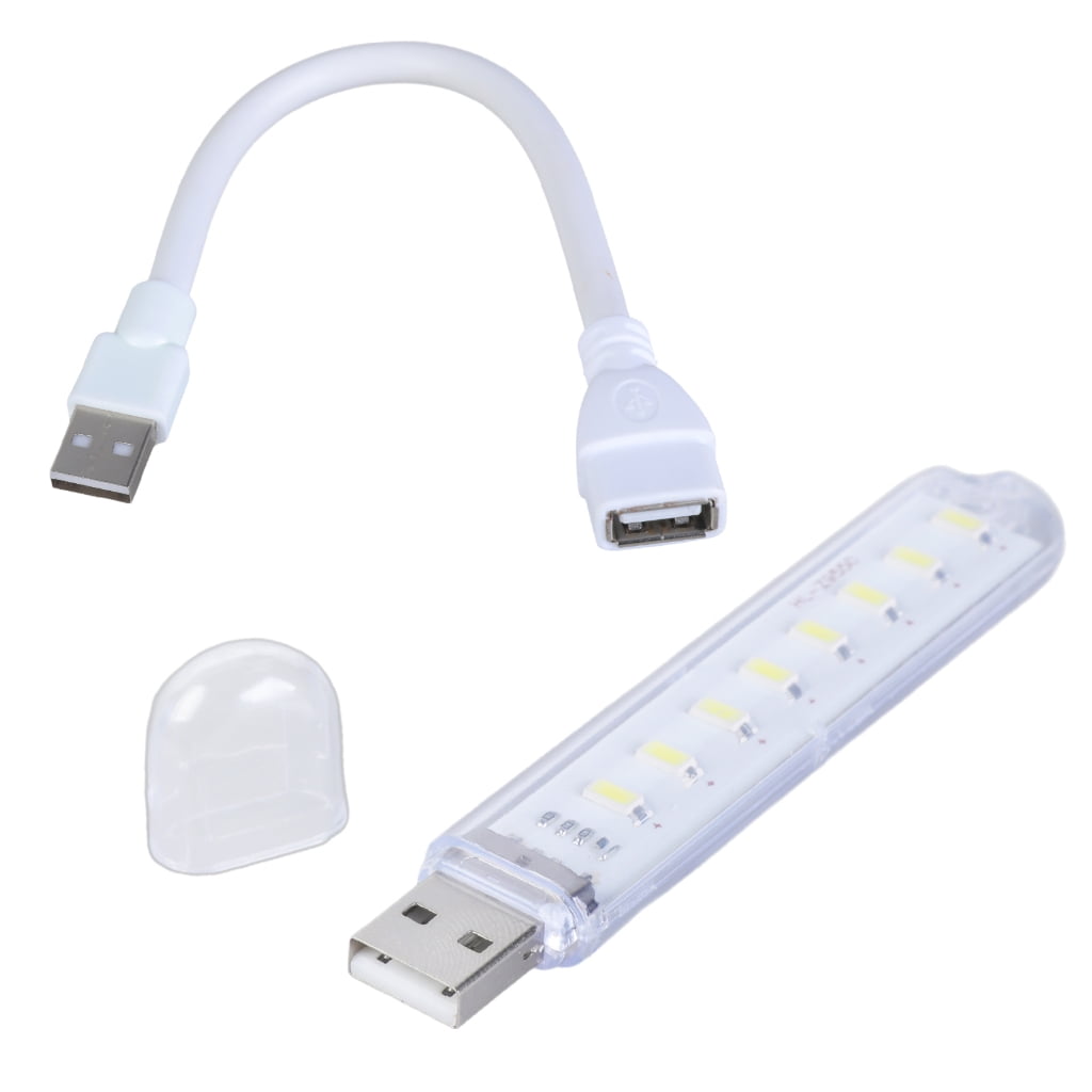 USB Lamp Adjustable Angle LED Light with 8 Bright LEDs Flexible ...