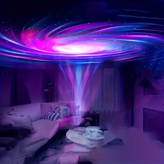 USB Light Compatible with Laptop, USB Interface Lamp, Computer Accessory, Star/Galaxy/Ocean Wave/Spiral Borealis Projector, Night Light Projector for Bedroom, Decoration for Gaming