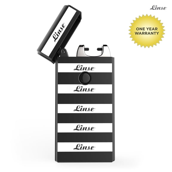 USB Lighter, Electric Flameless Lighter with Built-in Button - USB Rechargeable - Windproof Plasma Arc - Use for Cigarette & More - User Friendly (stripe)