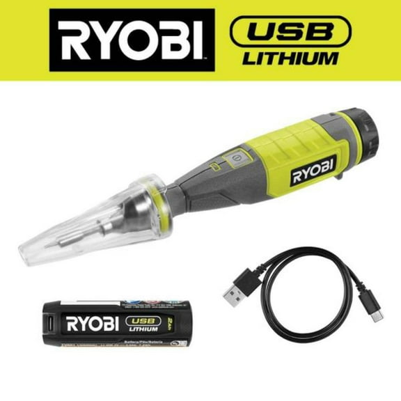 RYOBI USB Lithium Soldering Pen Kit with 2.0 Ah Lithium-ion Rechargeable Battery, Green