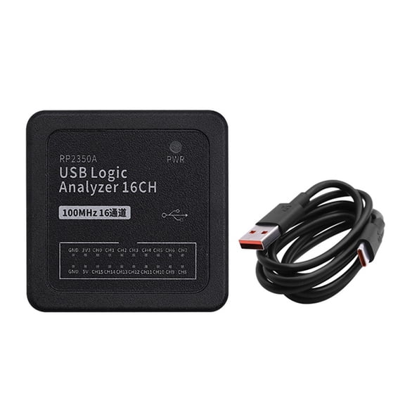 USB Logic Analyzer 16CH USB-C Logic Analyzer RP2350A Microcontroller Digital Signal Synchronous Acquisition