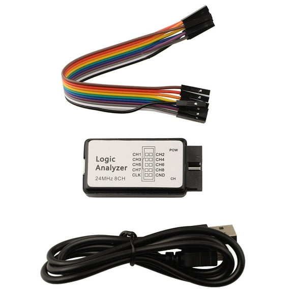 USB Logic Analyzer for Microcontroller Debugging Tool 8-Channel 24M Sampling Frequency