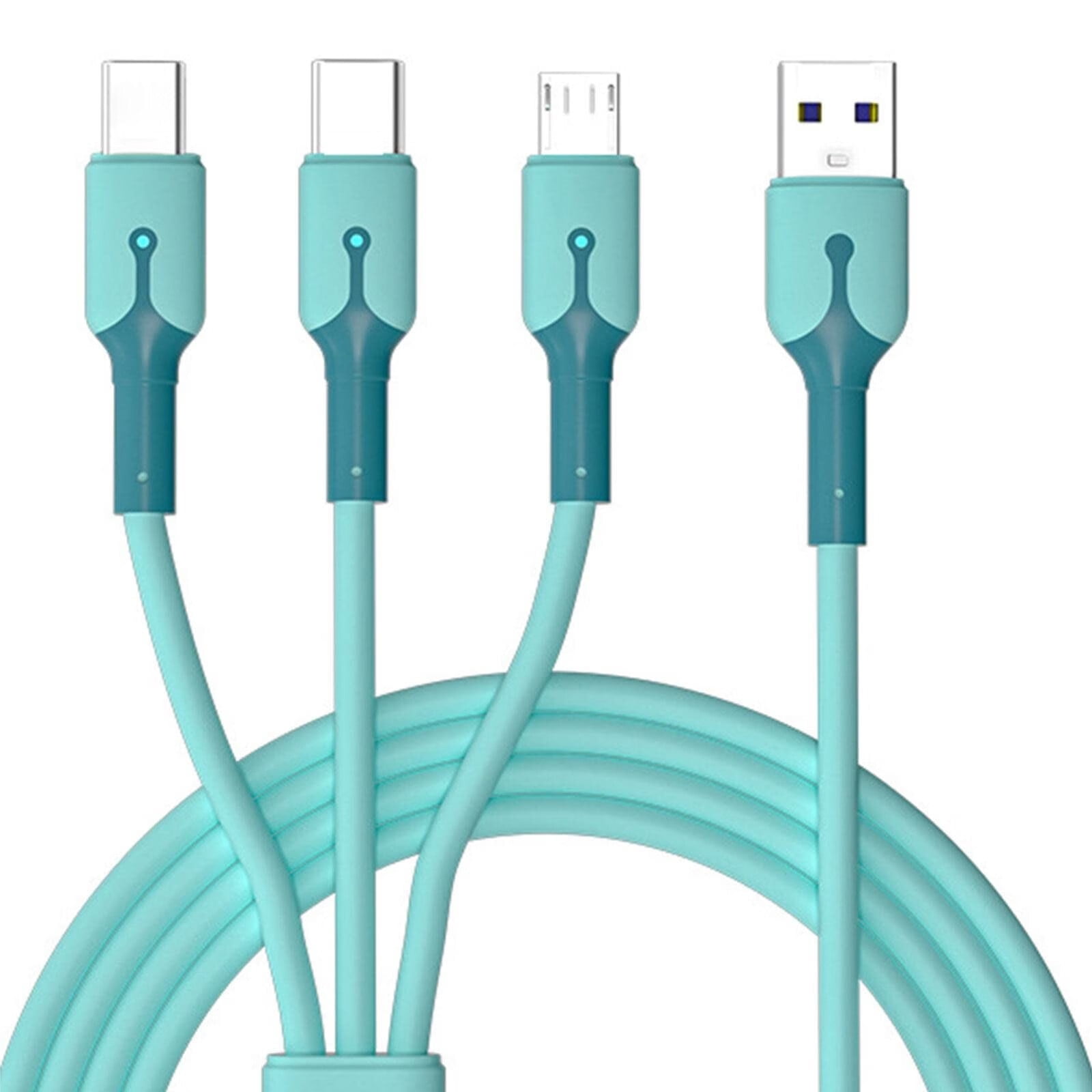 USB Long Charger Cable, 4FT 5A Fast Charging Cord, Universal Multiple Ports Long Charging Cable