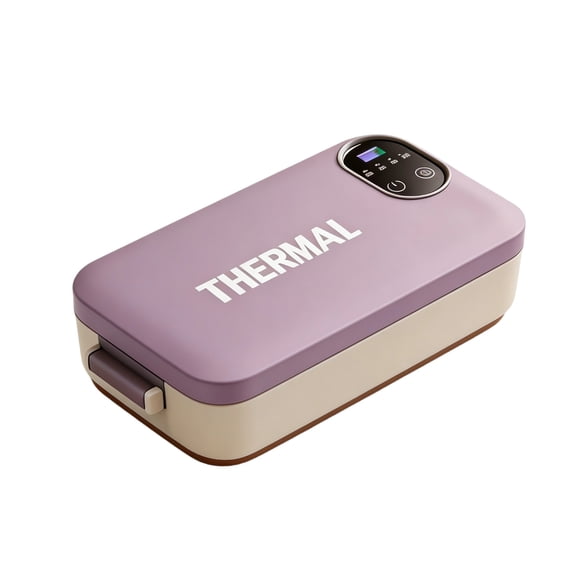 USB Lunch Box Food Heater,Crockpot Mini,900ml Removable Stainless Steel Lunch Box,USB Food Warmer Leak-Proof Portable Meal Heater For Office & Car – Non-Stick Interior, Fast Heating.(Purple)