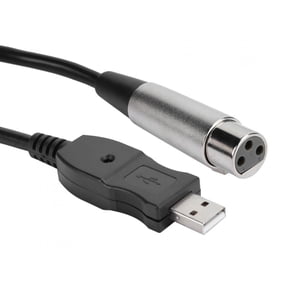 USB MIC Link Cable, USB To XLR Cable, Embedded A/D Conversion USB 2.0 Microphone Link Cable, For Computer,