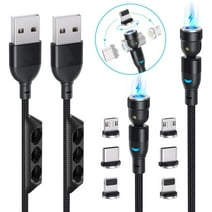 USB Magnetic Charging Cable, Nylon Braided 3A Fast Charging