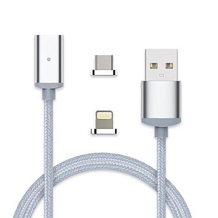 USB Magnetic Charging and Data Cable to Lightning and Micro USB