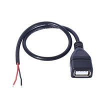 USB Male 2Pin Wire Pigtail Cable Black USB Power with 2Pin Wire Connector
