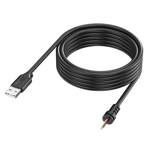 USB Male 4 Pin Bare Wire USB 2.0 4 Pin Pigtail Open End Power Data Cable for USB Equipment Installed Replacement Repair