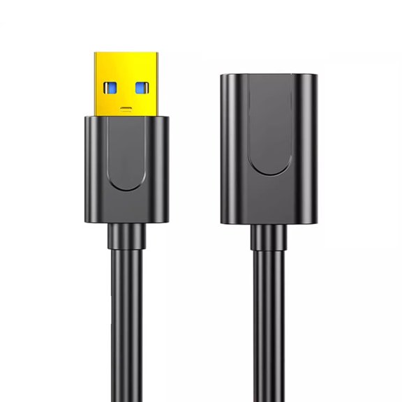 USB Male-Female Extension Cable, 5Gbps Data Sync, Metal Connectors, Build for Laptops, Smart TVs