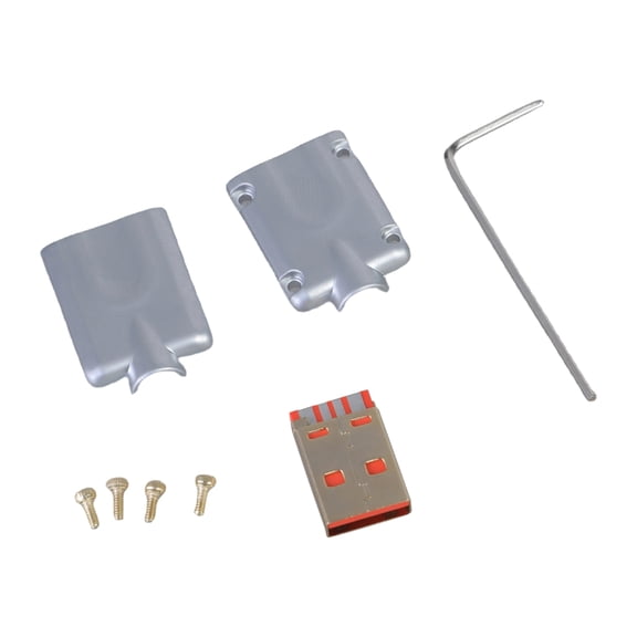 USB Male Housing Metal With Gold Plated Screws Suitable For Data Cable Fast Charging 4 Pin Male Connector Plug Socket