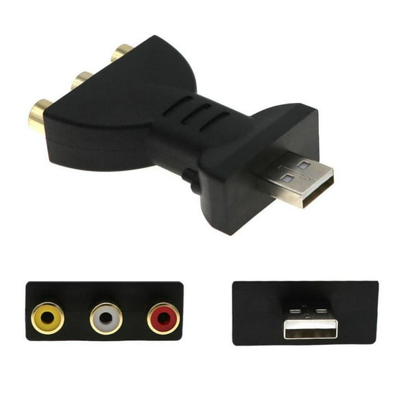 USB Male To 3 RCA Female Audio Video Adapter AV Converter Cable Cord TV
