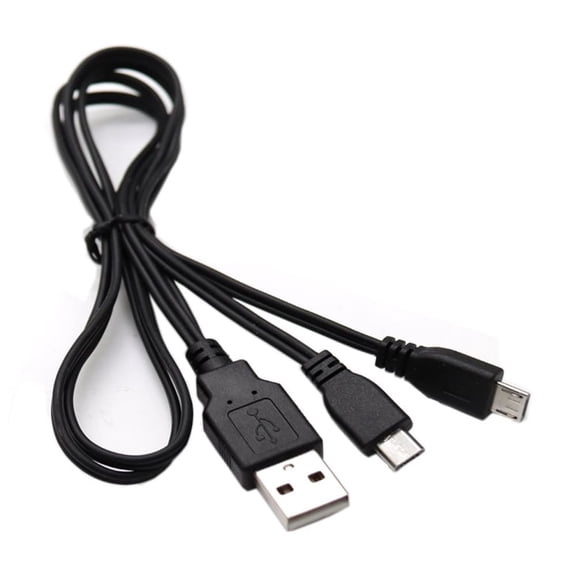 USB Male to 2 Micro Parallel Branch Cable Charging Cable Power Cord